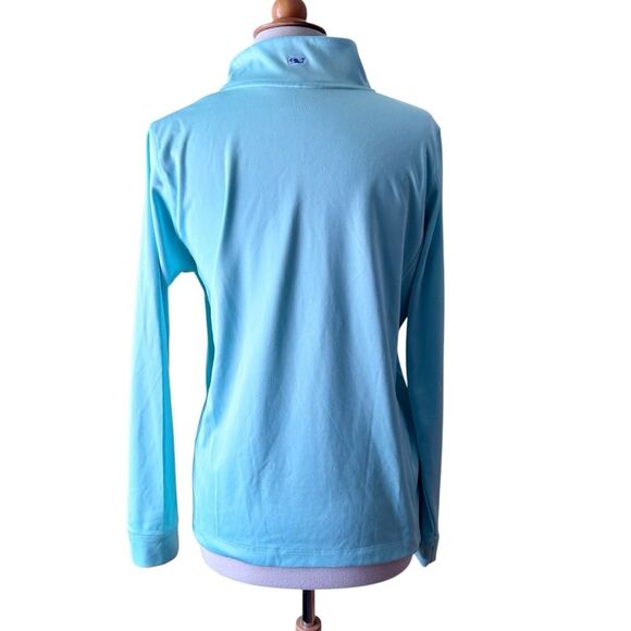 Vineyard Vines Pastel Robin’s Egg Blue Quarter Zip Long Sleeve Pullover - Large - Picture 2 of 9